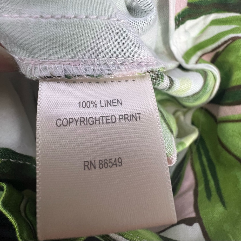NWT Tommy Bahama Leaves of Green - Tickled Pink Linen Shorts - Size 8 - Picture 11 of 11